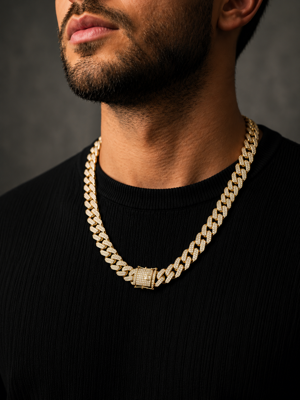 Gold Finish Cuban Link Chain