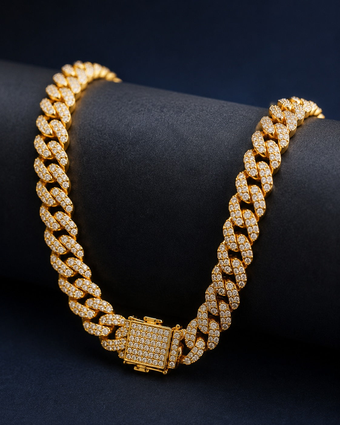 Luxury Gold Plated Cuban Link Chain & Bracelet Set